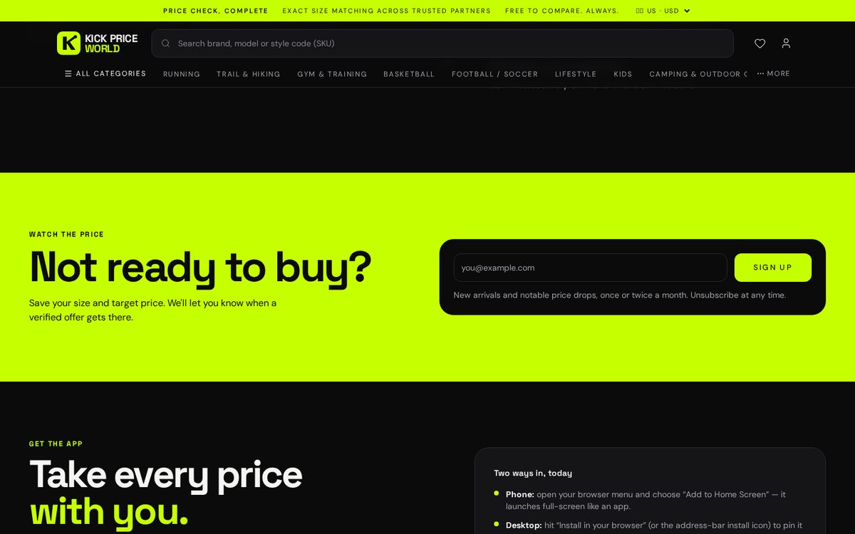 KickPriceWorld page view 3